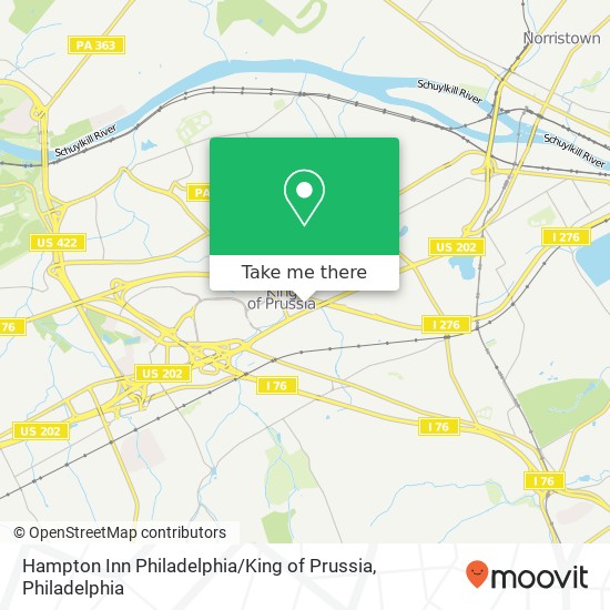 Mapa de Hampton Inn Philadelphia / King of Prussia