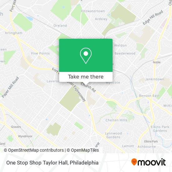 Mapa de One Stop Shop Taylor Hall