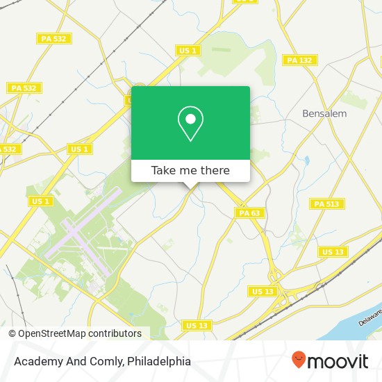 Academy And Comly map
