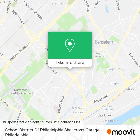 Mapa de School District Of Philadelphia Shallcross Garage