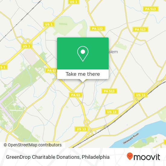 GreenDrop Charitable Donations map