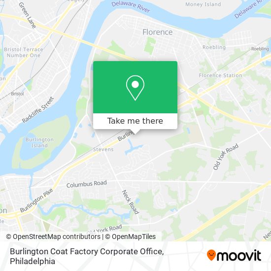 Burlington Coat Factory Corporate Office map