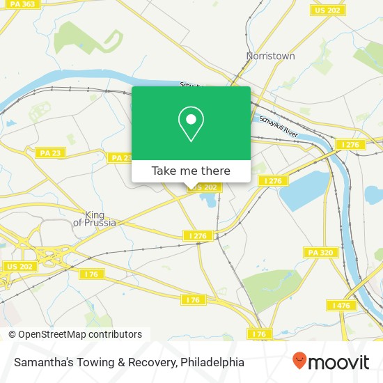 Mapa de Samantha's Towing & Recovery