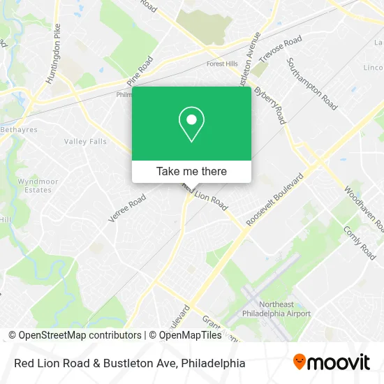 Red Lion Road & Bustleton Ave map