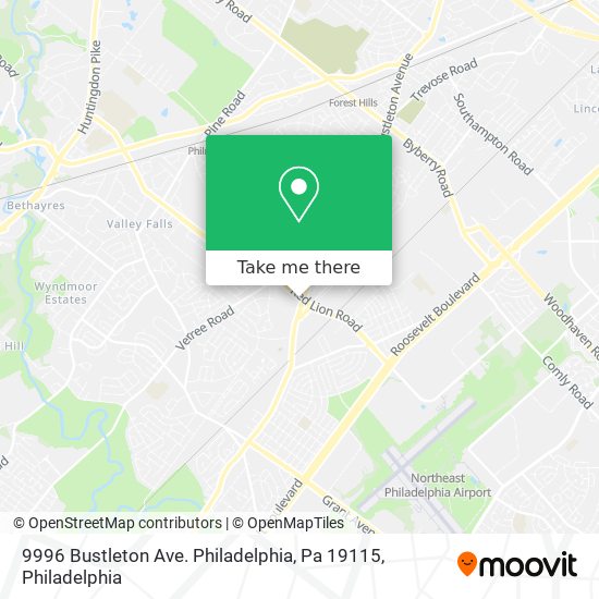 Mapa de 9996 Bustleton Ave. Philadelphia, Pa 19115