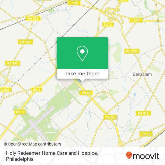 Holy Redeemer Home Care and Hospice map