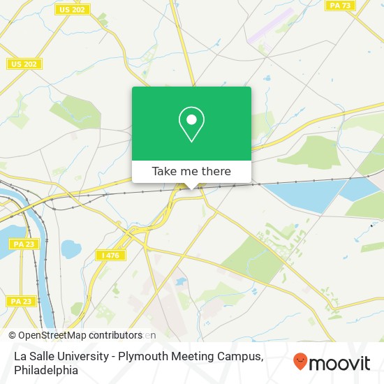 Mapa de La Salle University - Plymouth Meeting Campus