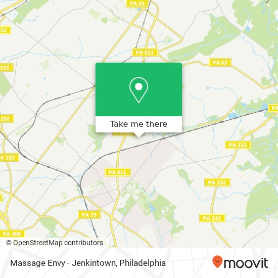 Massage Envy - Jenkintown map