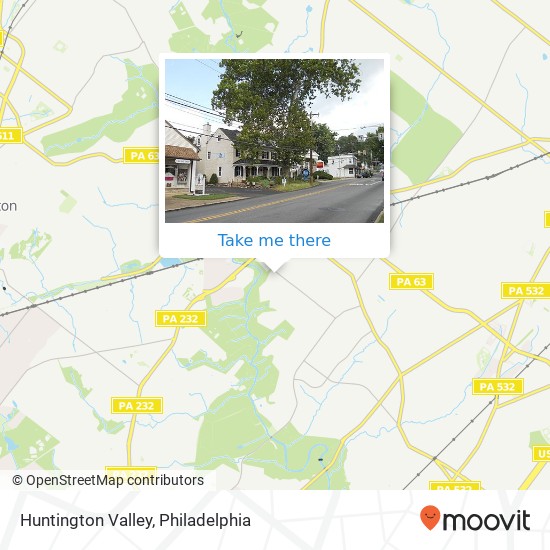 Huntington Valley map