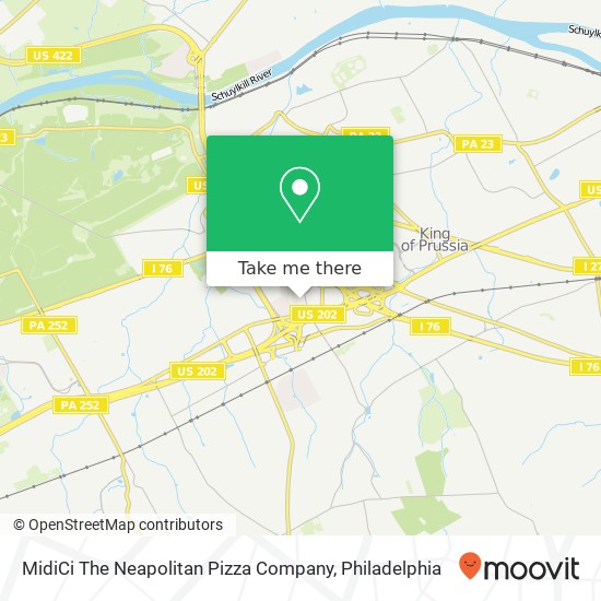 Mapa de MidiCi The Neapolitan Pizza Company