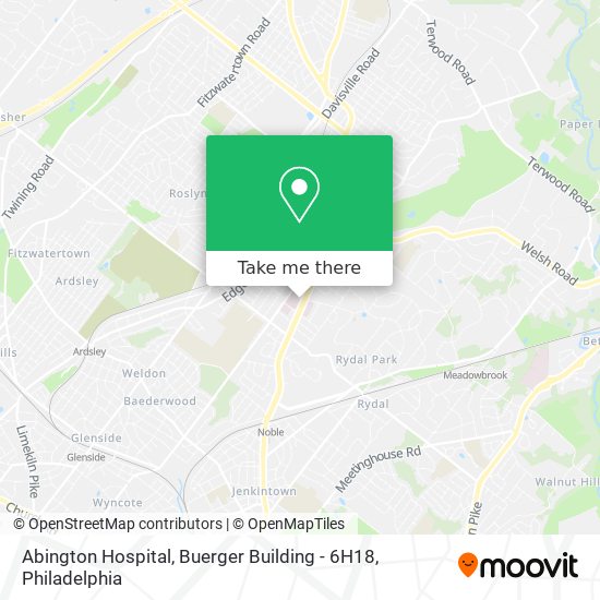 Abington Hospital, Buerger Building - 6H18 map