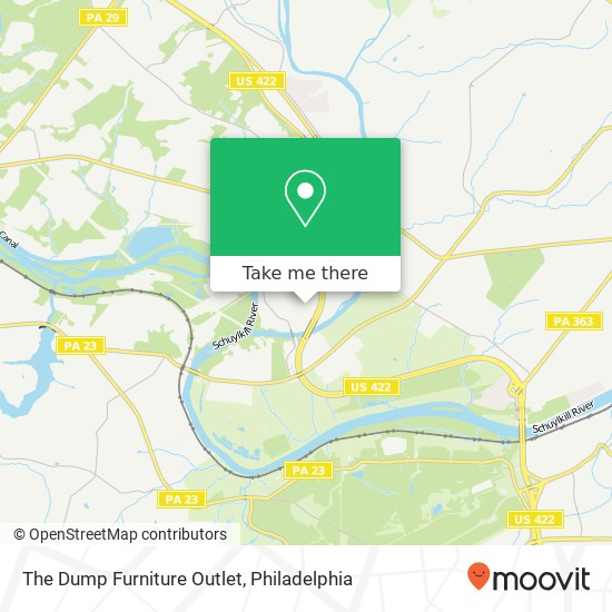 The Dump Furniture Outlet map