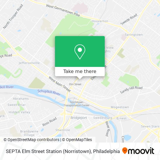 SEPTA Elm Street Station (Norristown) map