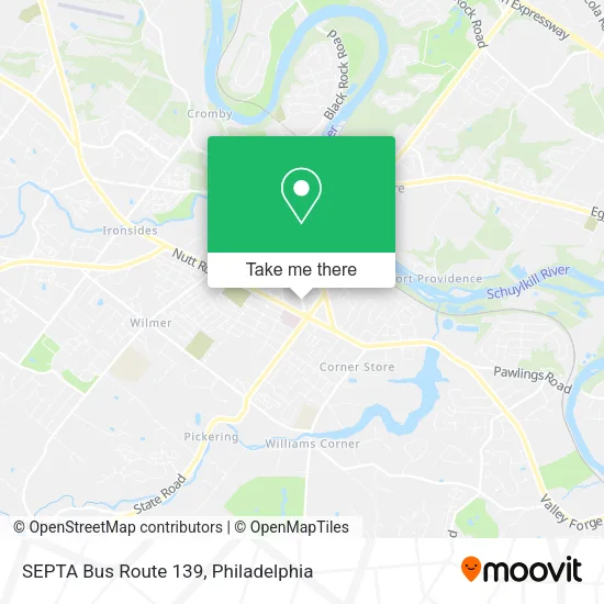 SEPTA Bus Route 139 map