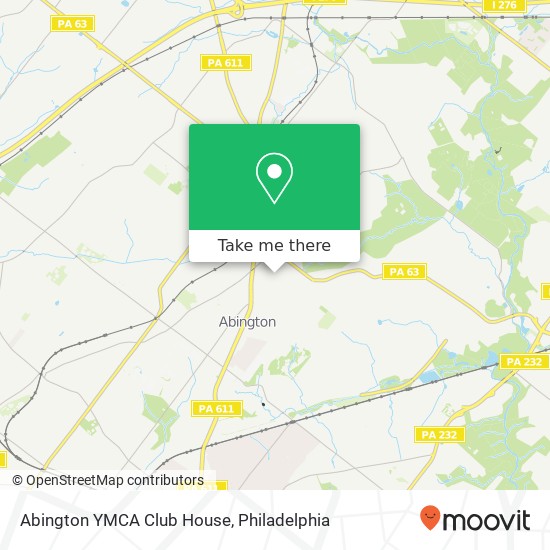Mapa de Abington YMCA Club House