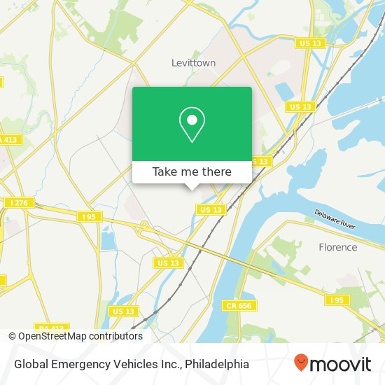 Global Emergency Vehicles Inc. map