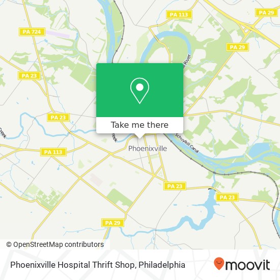 Phoenixville Hospital Thrift Shop map