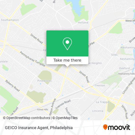 GEICO Insurance Agent map