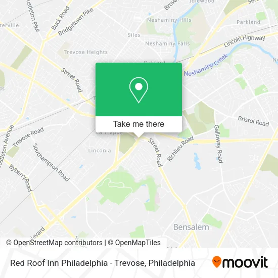 Red Roof Inn Philadelphia - Trevose map