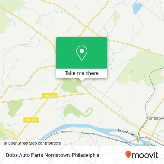 Mapa de Bobs Auto Parts Norristown