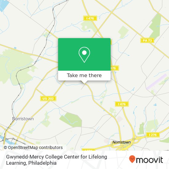 Mapa de Gwynedd-Mercy College Center for Lifelong Learning