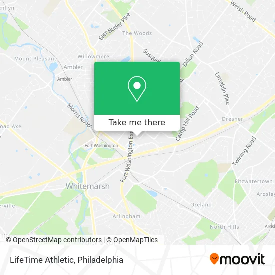 LifeTime Athletic map