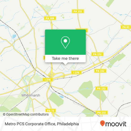 Mapa de Metro PCS Corporate Office
