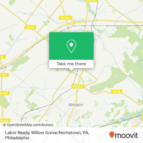 Labor Ready, Willow Grove / Norristown, PA map