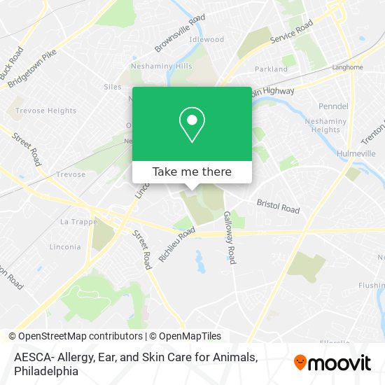 Mapa de AESCA- Allergy, Ear, and Skin Care for Animals