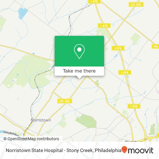 Mapa de Norristown State Hospital - Stony Creek