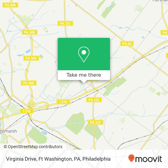 Virginia Drive, Ft Washington, PA map