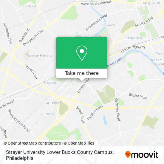 Strayer University Lower Bucks County Campus map
