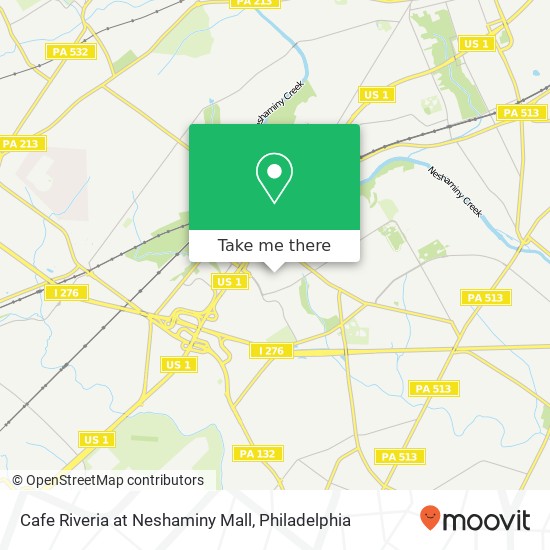 Cafe Riveria at Neshaminy Mall map