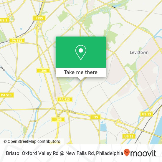 Bristol Oxford Valley Rd @ New Falls Rd map