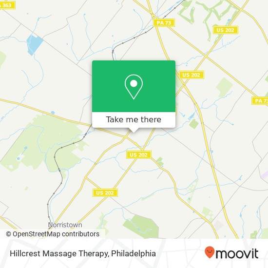 Hillcrest Massage Therapy map