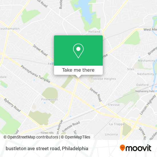 bustleton ave street road map