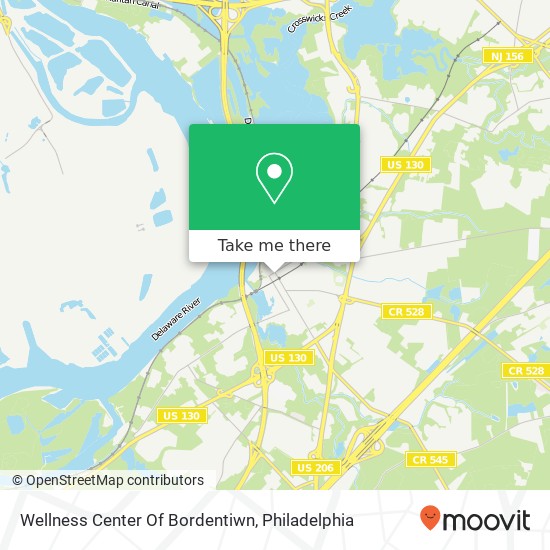 Wellness Center Of Bordentiwn map