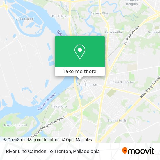 River Line Camden To Trenton map