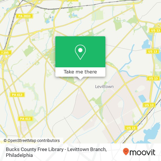 Mapa de Bucks County Free Library - Levittown Branch