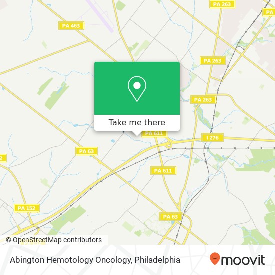 Abington Hemotology Oncology map