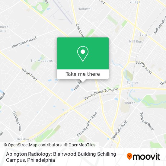 Abington Radiology: Blairwood Building Schilling Campus map