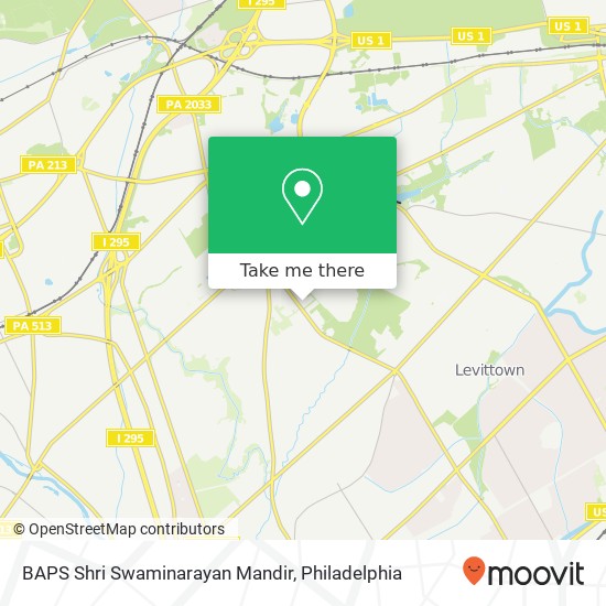 Mapa de BAPS Shri Swaminarayan Mandir