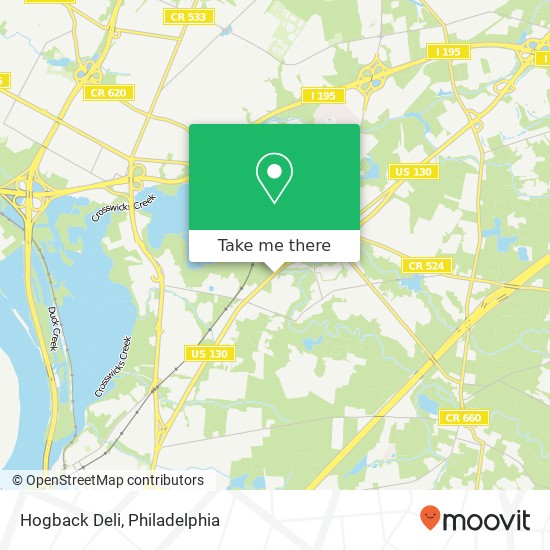 Mapa de Hogback Deli