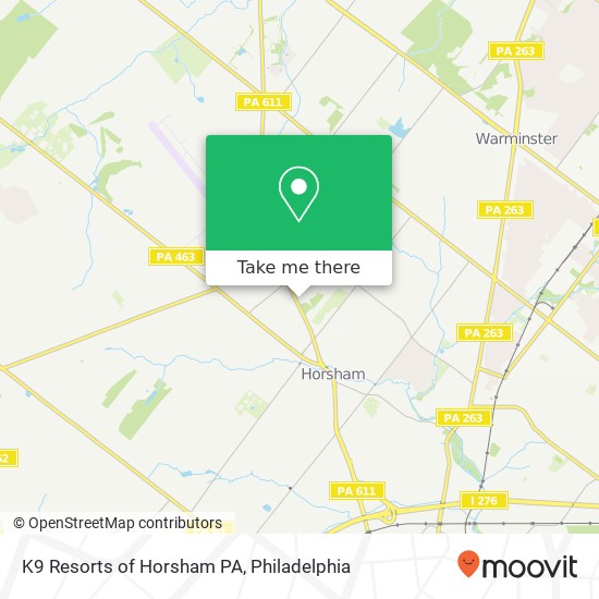 K9 Resorts of Horsham PA map
