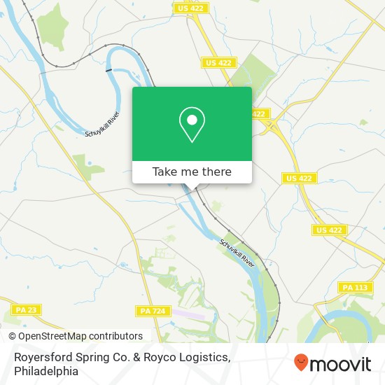 Royersford Spring Co. & Royco Logistics map