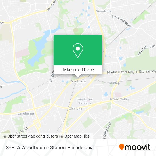 Mapa de SEPTA Woodbourne Station