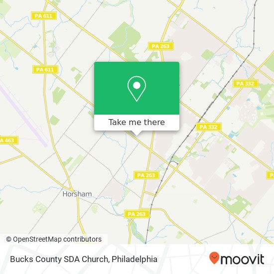 Mapa de Bucks County SDA Church