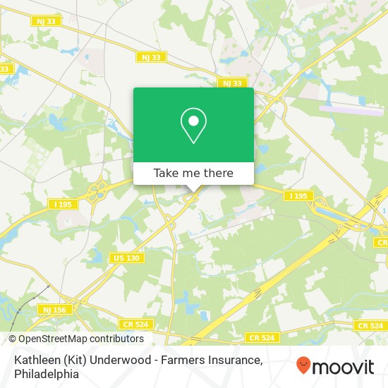 Mapa de Kathleen (Kit) Underwood - Farmers Insurance