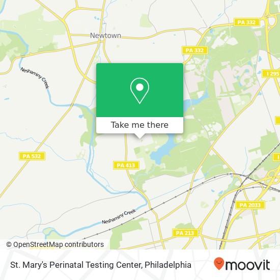 St. Mary's Perinatal Testing Center map