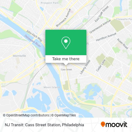 Mapa de NJ Transit: Cass Street Station